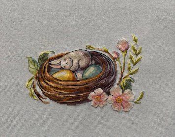 Набір для вишивки хрестиком «Лелятко. Великодній ранок» (пасхальний сюжет, 19×13 см) ЛВ-144 фото