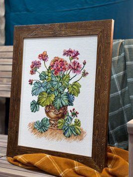 Набір для вишивання хрестиком "Яскраві барви" (квіти, калачики, літо, квіти в горщику) ЛВ-156 фото