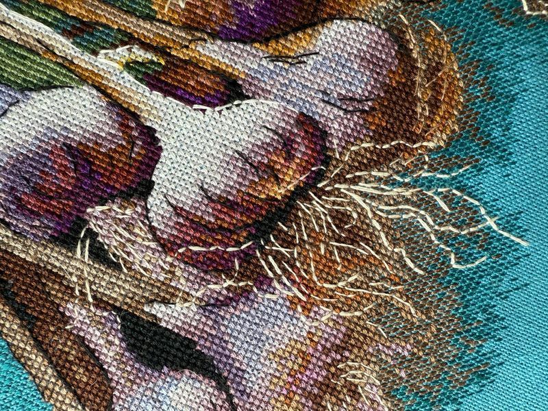 Набір для вишивання хрестиком "Часнички" (врожай, осінь, натюрморт 126*189 хрестиків) ЛВ-159 фото