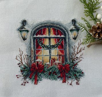 Набір для вишивання хрестиком "Світло Різдва" (Свята, Різдво, декор, віконце) ЛВ-166 фото