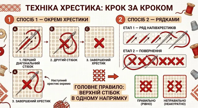 Техніка вишивання хрестиком